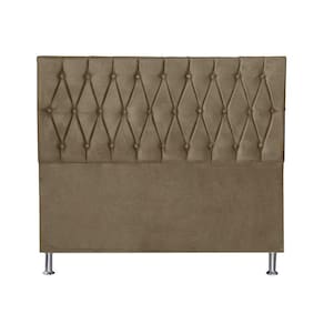 Cabeceira Solteiro 0,90m Paris Suede Bege Dal Poz Estofados