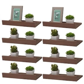 Kit 8 Prateleiras Porta Quadros 60 X 15cm Suporte Invisível