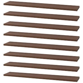 Kit 8 Prateleiras 60 X 15cm Nogal Suporte Invisível