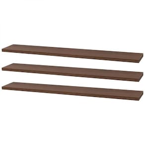 Kit 3 Prateleiras 60 X 15cm Nogal Suporte Invisível