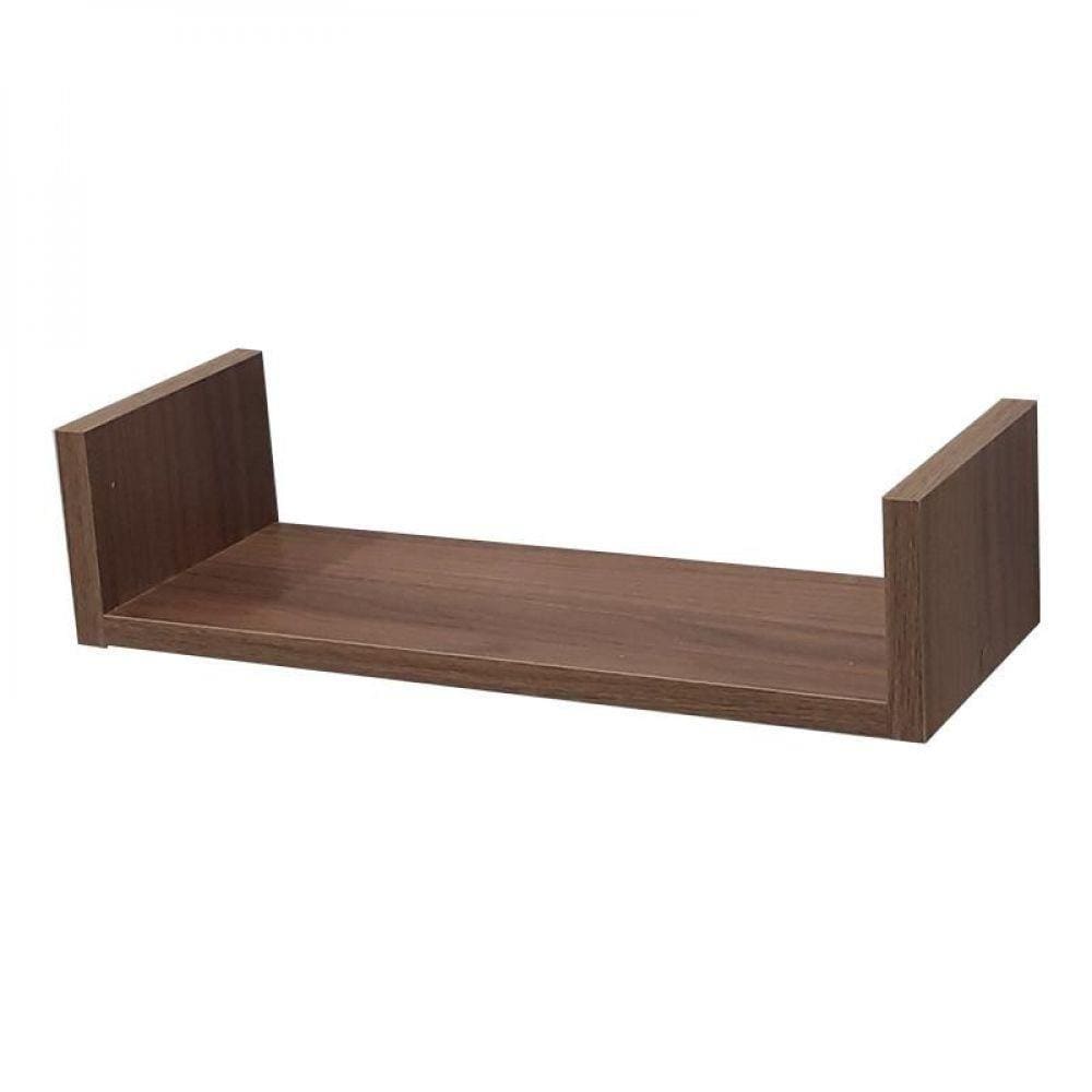 Prateleira U 50 X 10cm Nogal Suporte Invisível