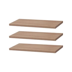 Kit 3 Prateleiras 30 x 10cm Carvalho Suporte Invisível