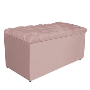 Calçadeira Estofada Liverpool 90cm Solteiro Suede Roxo