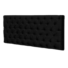 Cabeceira Painel Cristal Cama Box Solteiro 1m Suede Preto