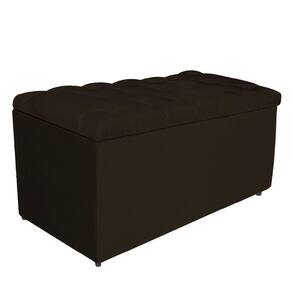 Calçadeira Estofada Liverpool 90cm Solteiro Corano Marrom
