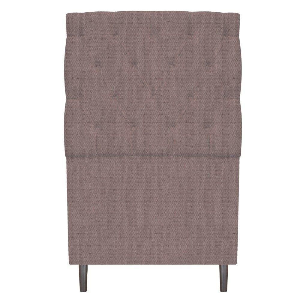 Cabeceira Estofada Liverpool 90 Cm Linho Rosê Adj Decor