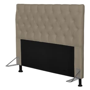 Cabeceira Cama Box Casal 195cm Cristal Corino Areia