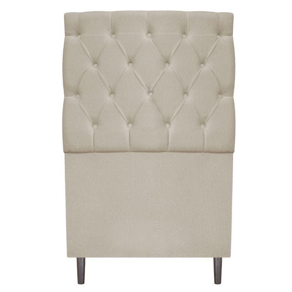 Cabeceira Estofada Liverpool 90 Cm Suede Bege Adj Decor