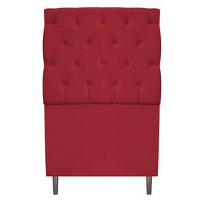 Cabeceira Estofada Liverpool 90 Cm Suede Vermelho Adj Decor