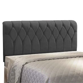 Cabeceira Miami Cama Box Queen 160 cm Suede Grafite
