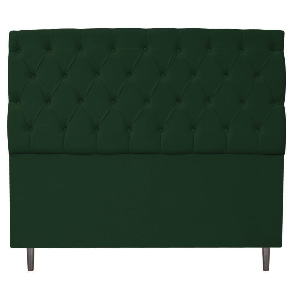 Cabeceira Estofada Liverpool 195cm King Suede Verde