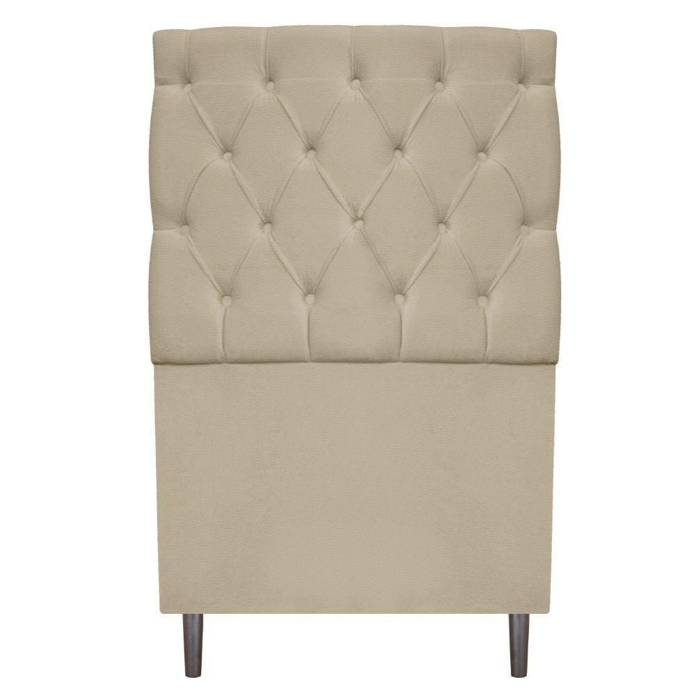 Cabeceira Estofada Liverpool 90 Cm Corano Bege Adj Decor