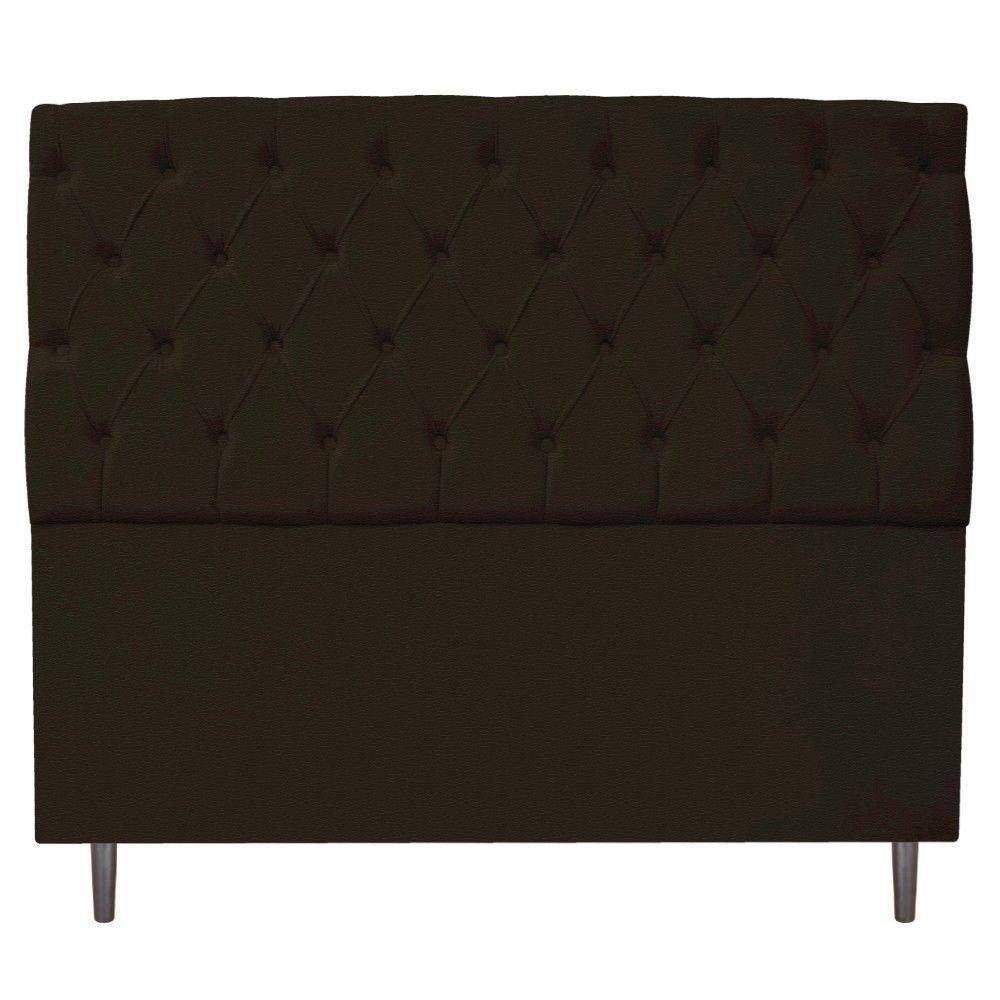 Cabeceira Queen 160 cm Estofada Liverpool Corano Marrom