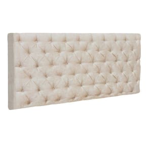 Cabeceira Painel Cristal Cama Box Casal 1,40 M Suede BegeDrossi