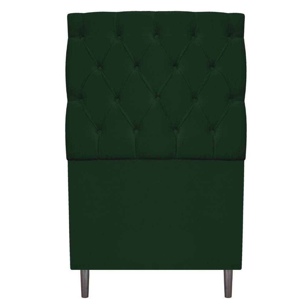 Cabeceira Estofada Liverpool 90 Cm Suede Verde Adj Decor