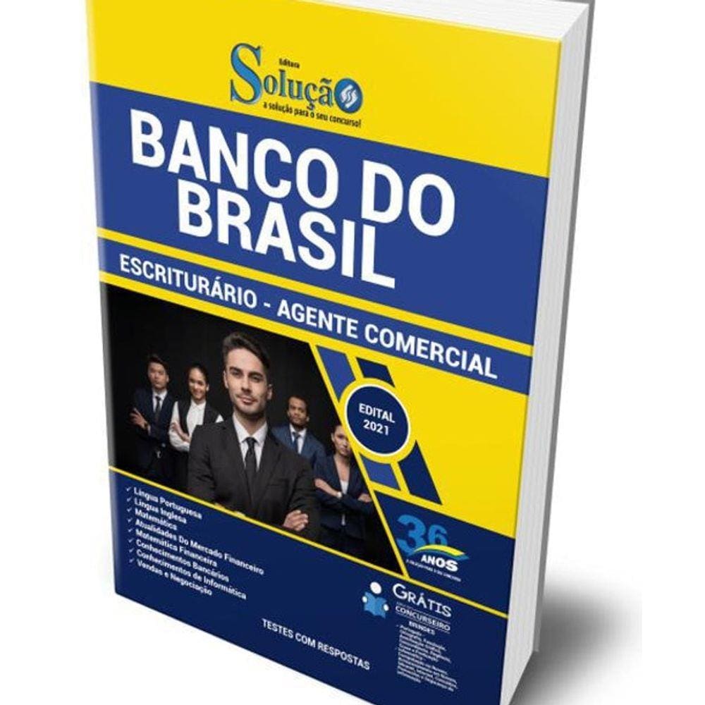 Apostila Banco Do Brasil 2021 Escriturário Agente Comercial | Casas Bahia