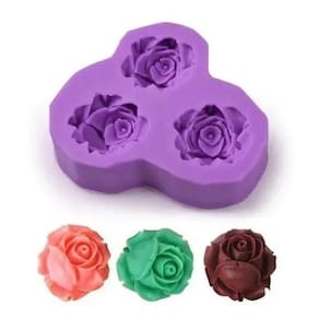Molde De Silicone Flores, Rosa, Jardim, Resina, Confeitaria, Biscuit Molds Planet
