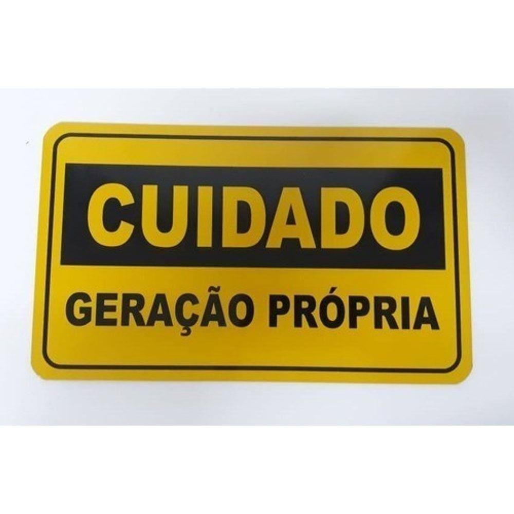 Placa Cuidado Geração Própria Elektro - Tam 25x15 Alumínio