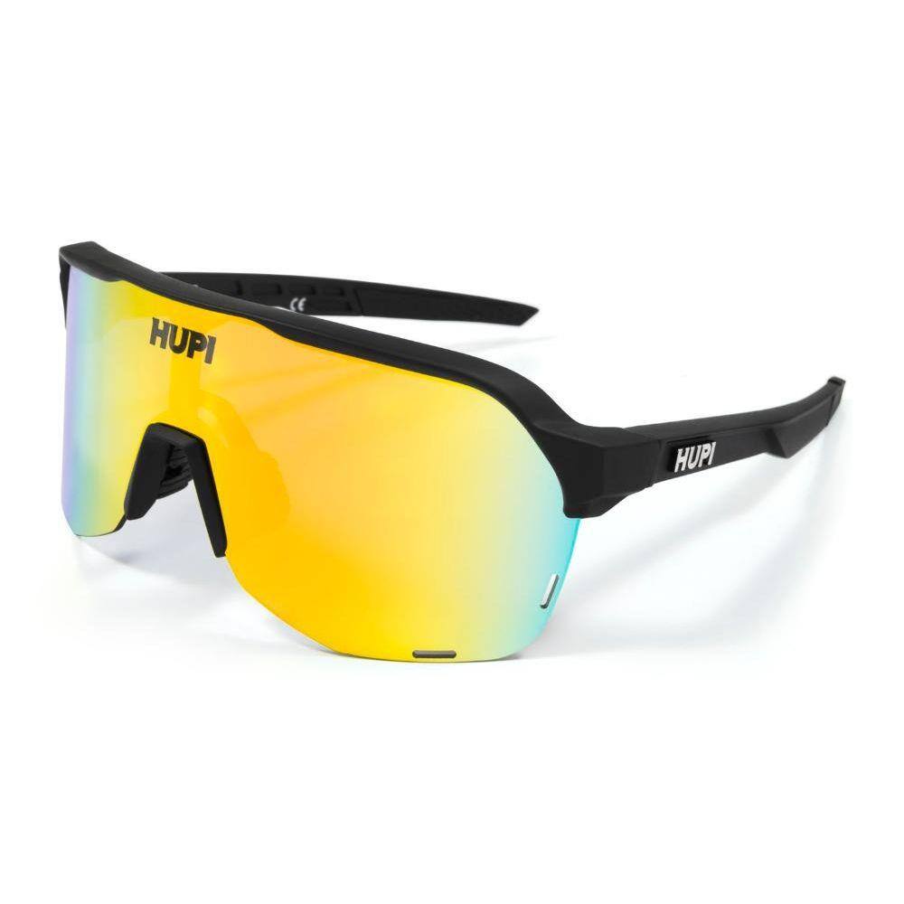 Óculos de Sol para Ciclismo Hupi Huez Preto - Lente Dourado Espelhado