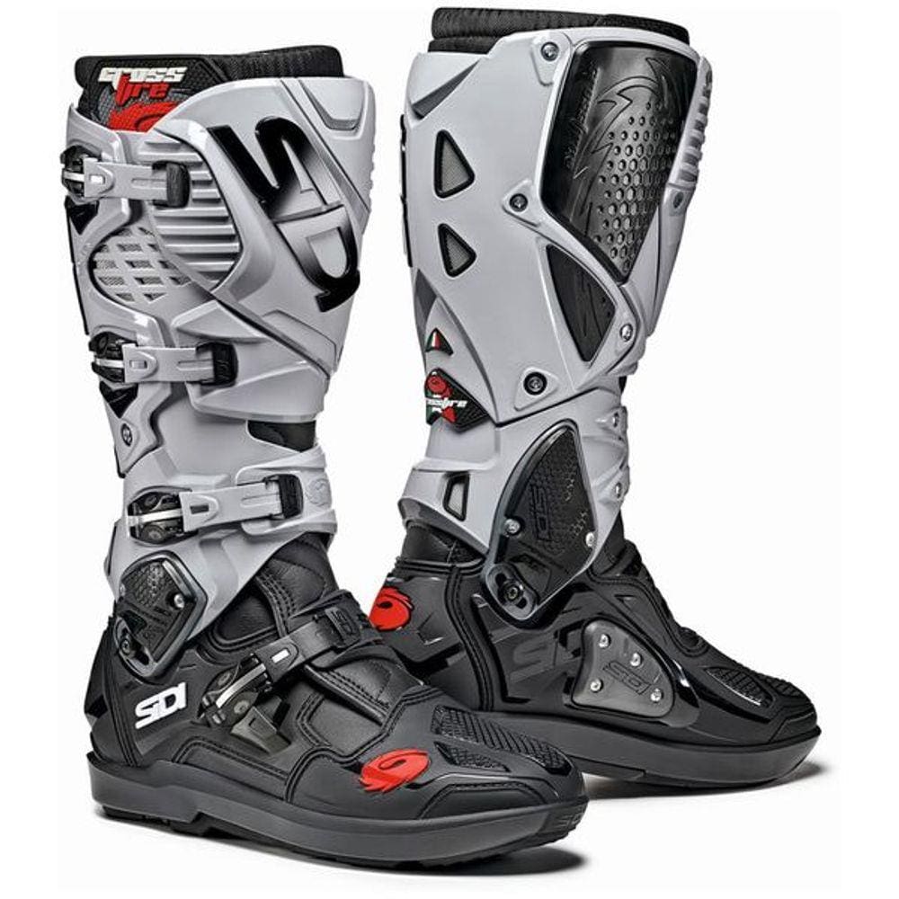Bota Sidi Crossfire 3 Srs Cinza Preto Trilha Motocross