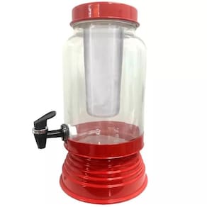 Suqueira Cervejeira De Vidro E Bastão Térmica 3,5L Vermelho