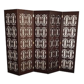 Biombo 5 Folhas 215X180cm Mdf Modelo 2 Rustico Vazado
