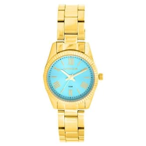 Relógio Lince Feminino Dourado com Fundo Azul - LRG4492L01-C