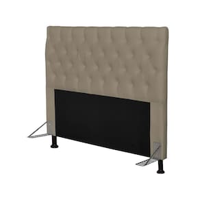 Cabeceira Cama Box Casal 140cm Cristal Corino Areia