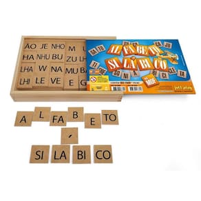 Jogo Educativo Alfabeto Silábico 360 Pçs Em Mdf