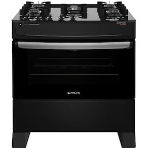 Fogão Atlas 5 Bocas Preto Acendimento Automático Bivolt