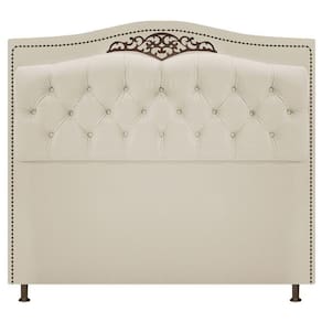 Cabeceira Estofada Yasmim 195cm King Size Corano Bege