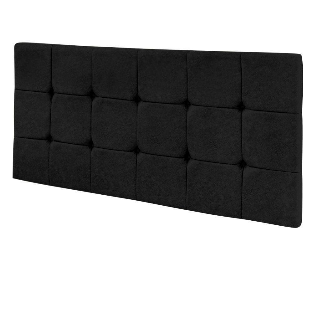 Cabeceira Painel Sleep Cama Box Solteiro 1m Suede Preto