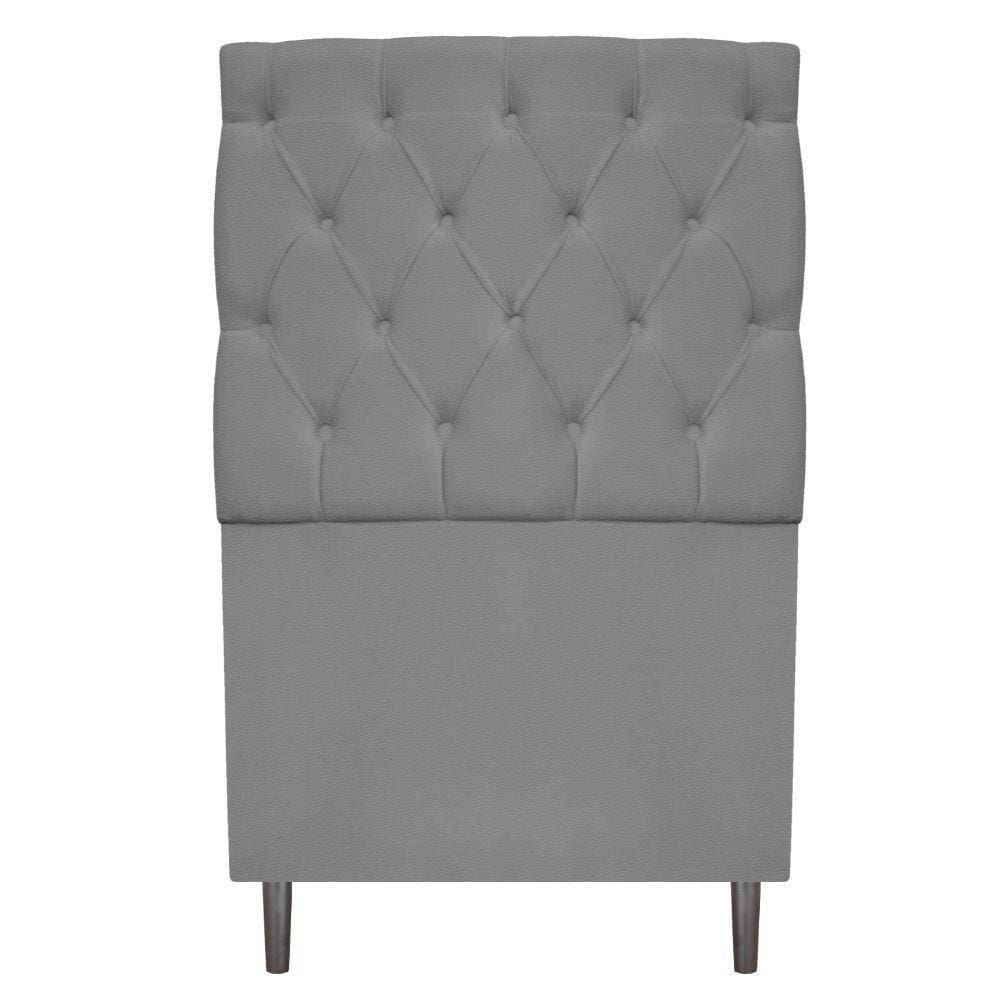 Cabeceira Estofada Liverpool 90 Cm Corano Cinza Adj Decor