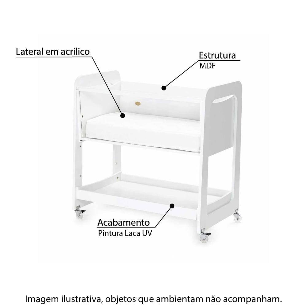 Mini Berço Multifuncional Moisés com Rodízios- Branco | Casas Bahia