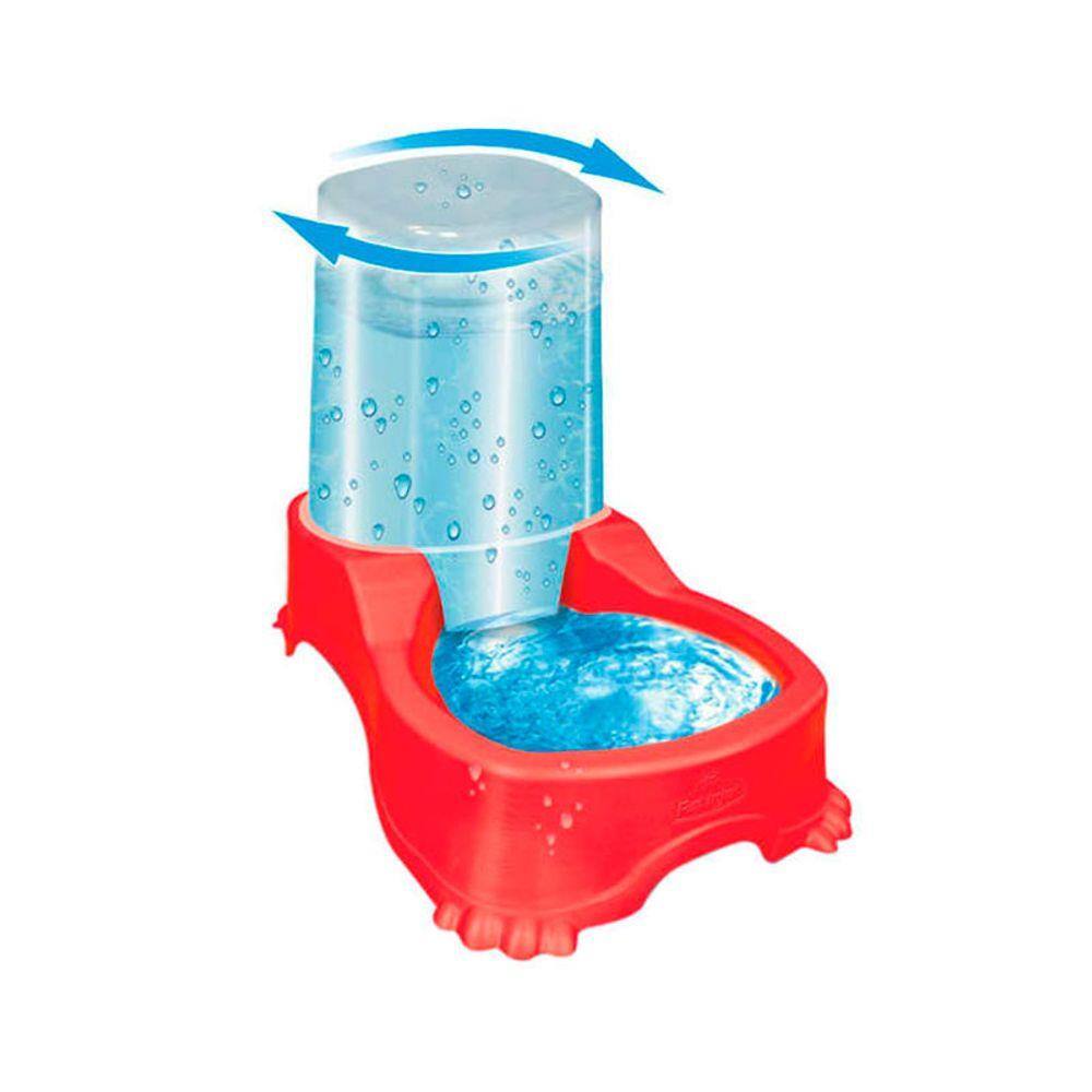 Bebedouro Automático Com Comedouro Pet Injet 1L Vermelho