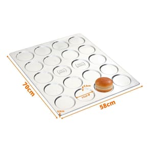 Assadeira para Pão de Hamburguer 20 Cavidades em Alumínio 58x70 APH20 - Imeca