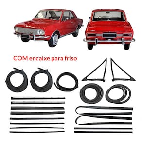 Kit Borracha Porta Parabrisa Mala Canaleta Pestana Corcel 1