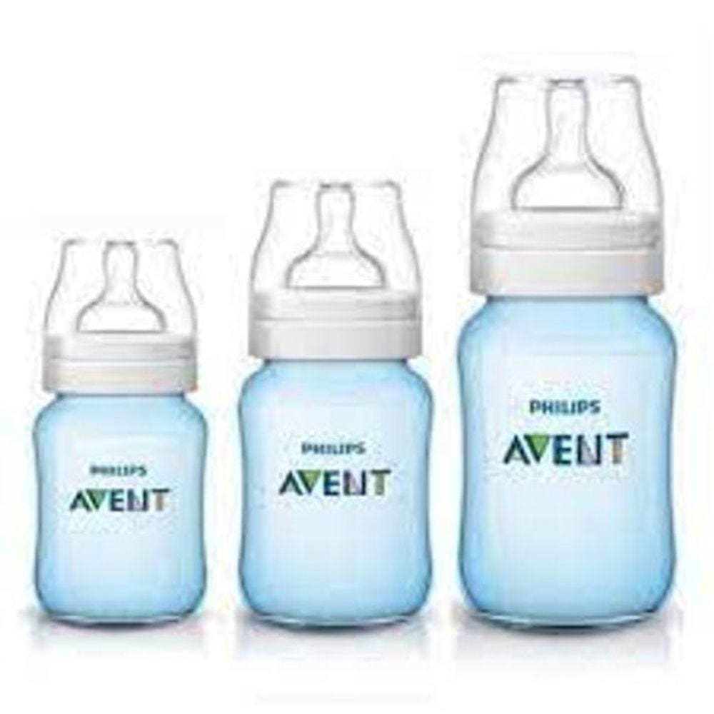 Kit Mamadeiras Clássica Azul 125Ml/260Ml/330Ml Philips Avent