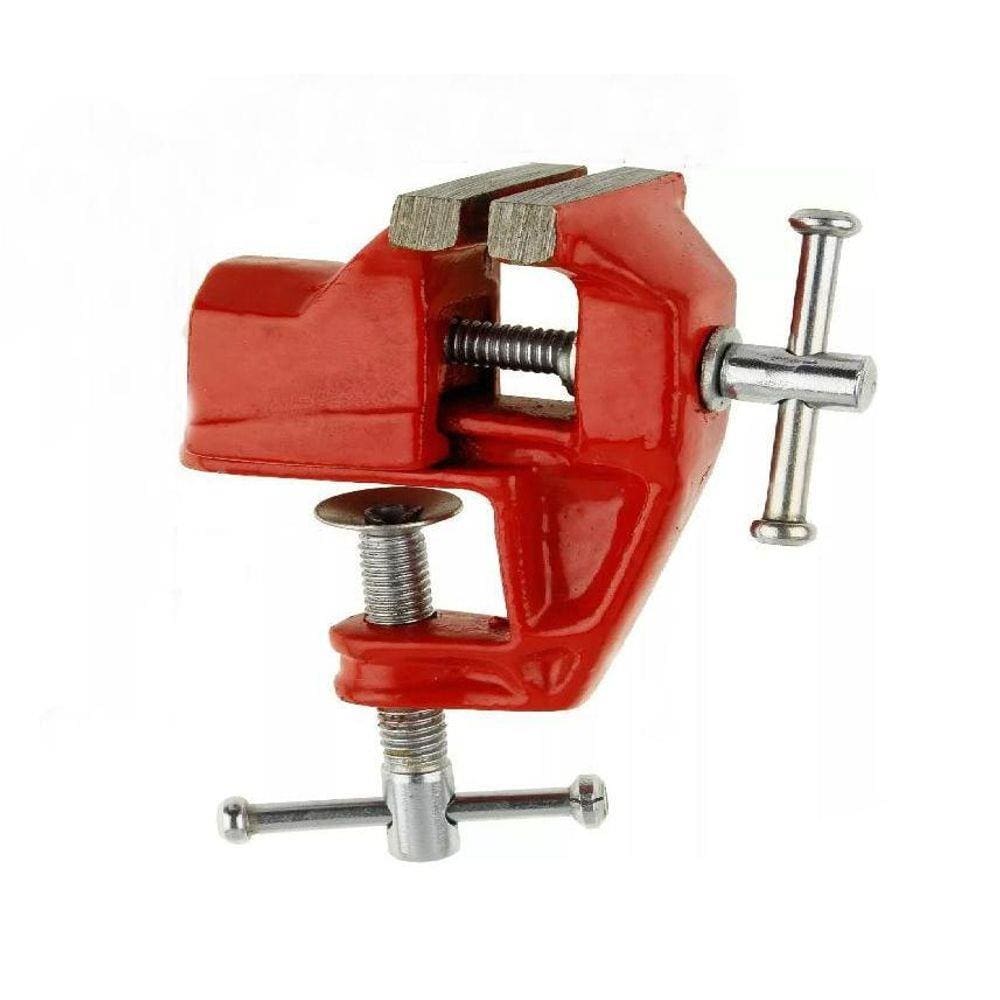 Torno De Bancada Aço Base Fixa Mini Morsa 40Mm