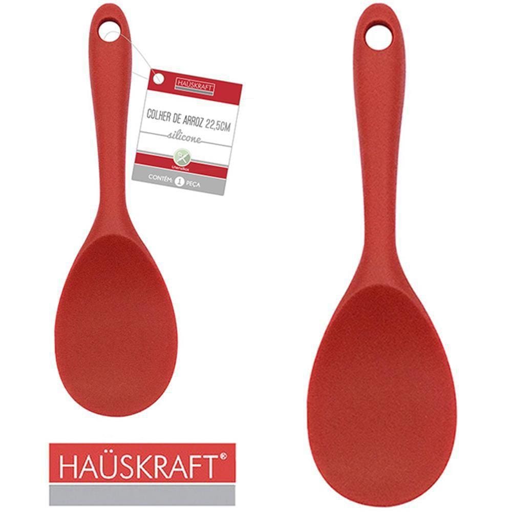 Colher De Arroz De Silicone Vermelho Hauskraft 22,57Cm