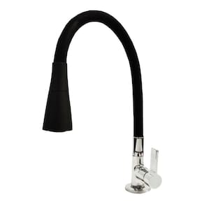 Torneira Cozinha Gourmet Veneza Preta C-70 1/4 Volta Mesa