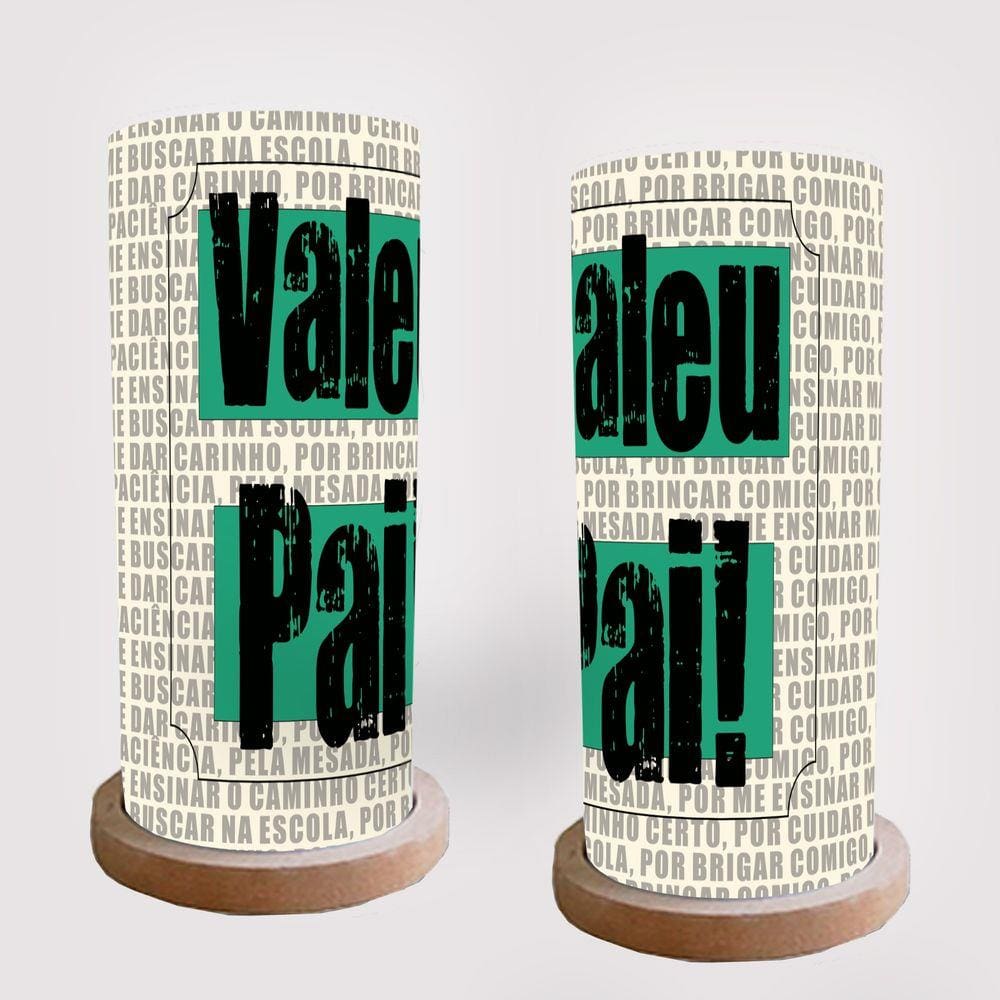 Abajur decorativo Dia dos Pais Modelo 02