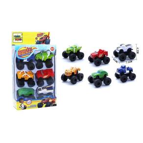 6 Carrinhos De Fricçao de corrida Blaze Monster Machine Racer Brinquedo