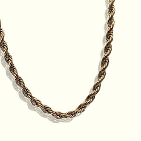 Cordão Baiano Masculino 60Cm 5Mm Banho Ouro 18K
