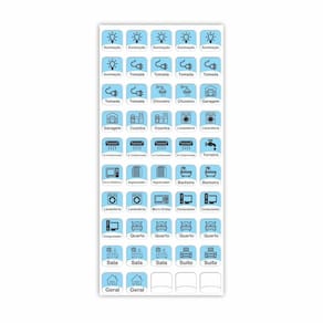 Adesivo Quadro Disjuntor Quadro De Força Azul Claro