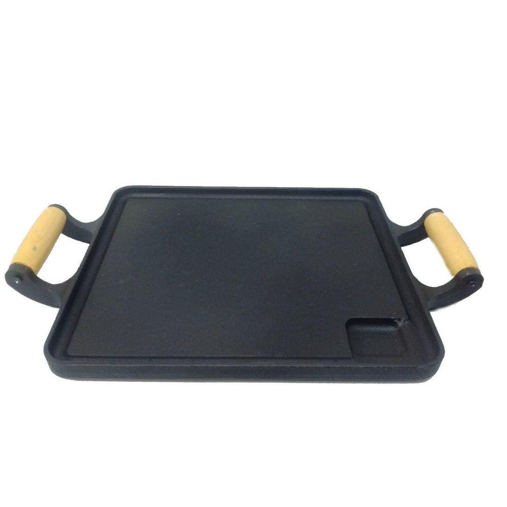 Chapa Bifeteira Ferro Fundido Fogão Churrasco Lisa 28X24 Scm