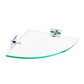 Prateleira Triangular Vidro Premium Sensi D'acqua Verona Cromado