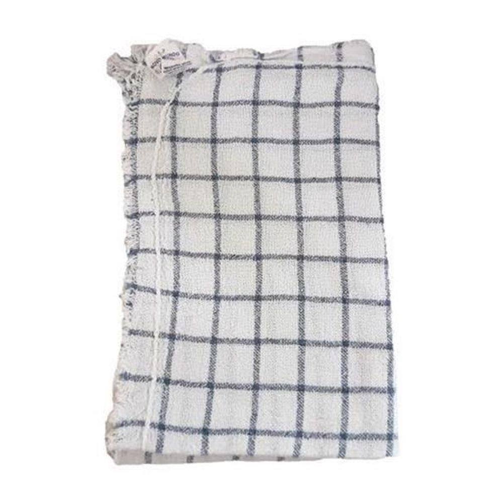 Saco alvejado quadriculado (42cm x 62cm) Novo mundo