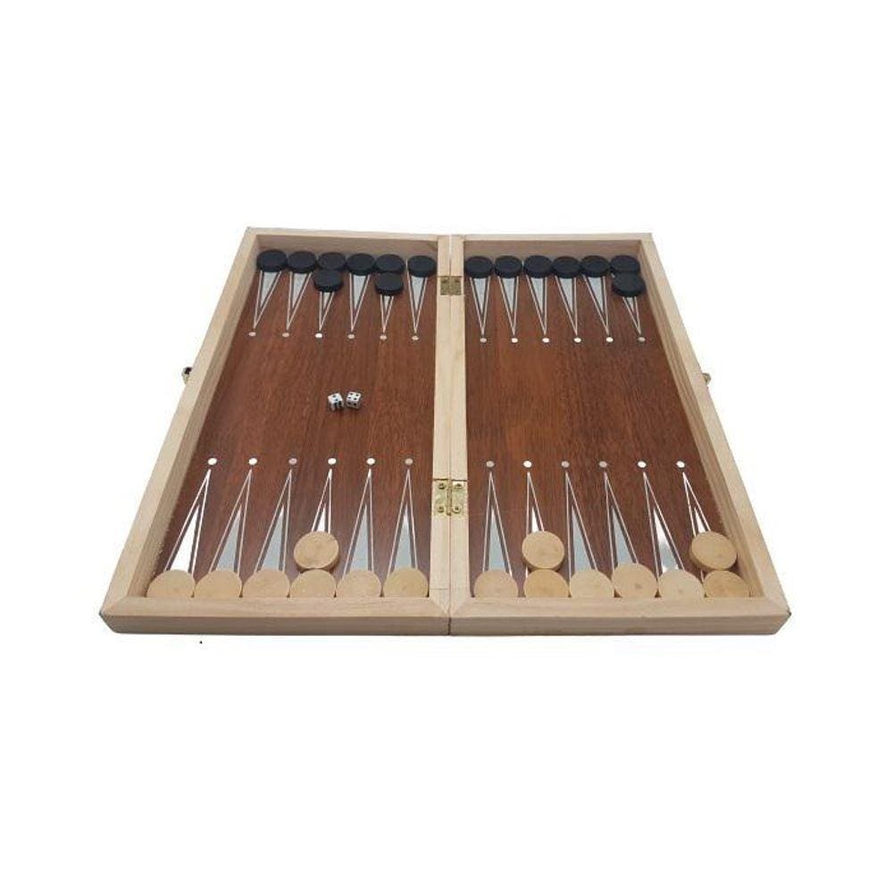 Jogo De Xadrez De Madeira 3 Em 1 34 X 34 Cm