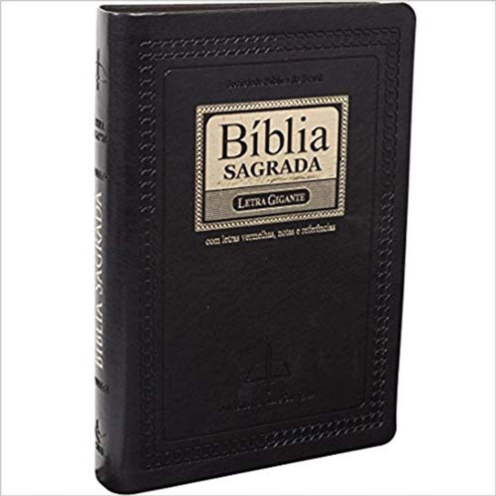 Biblia Letra Gigante Preto Nobre Pjv Luxo 